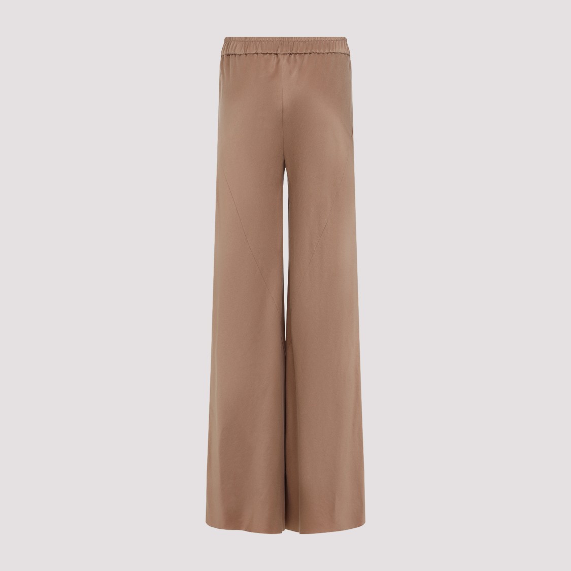 Giorgio Armani Viscose And Silk Blend Trousers In Brown