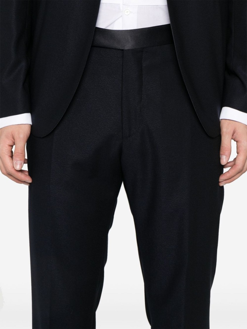 Shop Tagliatore Tailored Suit In Luxurious Virgin Wool In Black