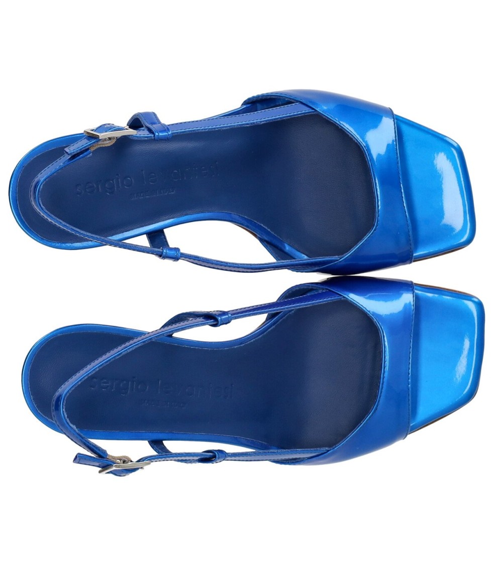 Sergio Levantesi Ilenia Electric Blue Heeled Sandal In Blue