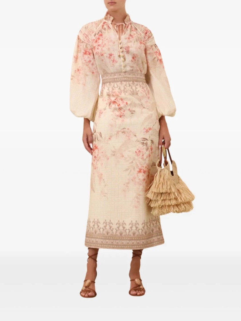Shop Zimmermann Illuminate Pencil Midi Skirt
