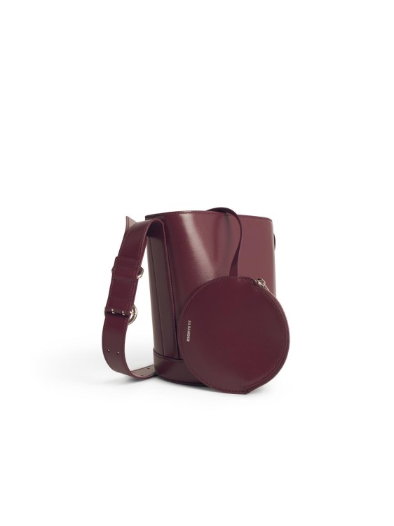 ハンドバッグ Jil Sander 'Cannolo' Burgundy Leather Bucket Bag Jil Sander 'Cannolo' Burgundy Leather Bucket Bag | THE LIST