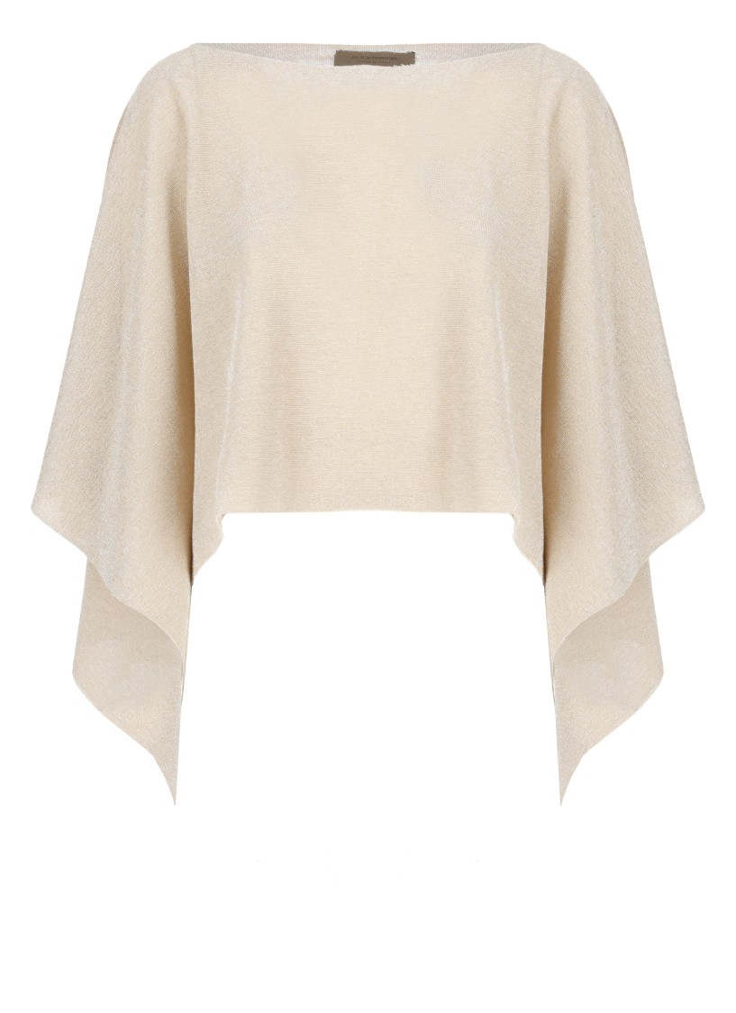 D Exterior D. Exterior Beige Lurex Cape