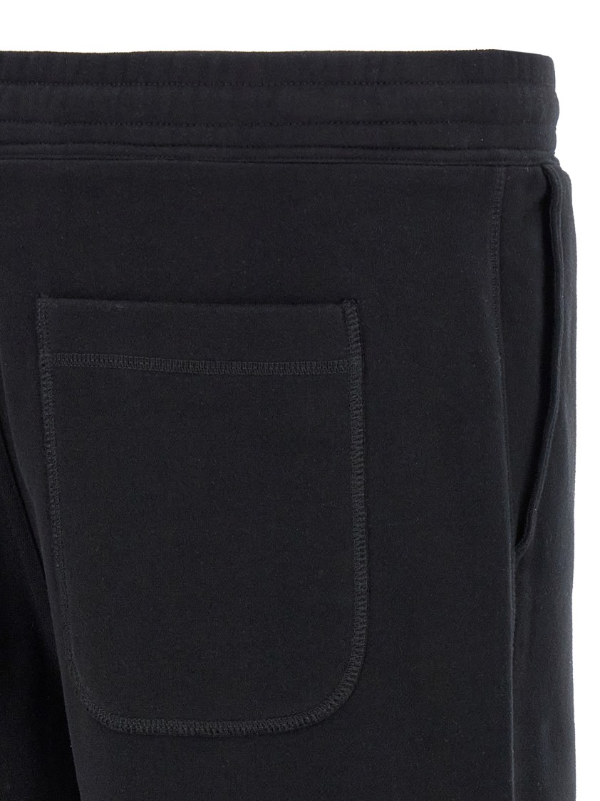 Tom Ford Fleece Cotton Joggers With Adjustable Drawstring In Black