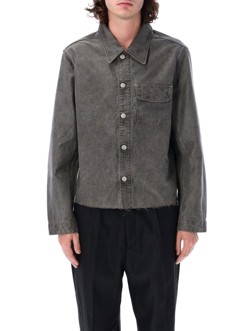 Our Legacy Long-sleeved Denim Jacket In Grey