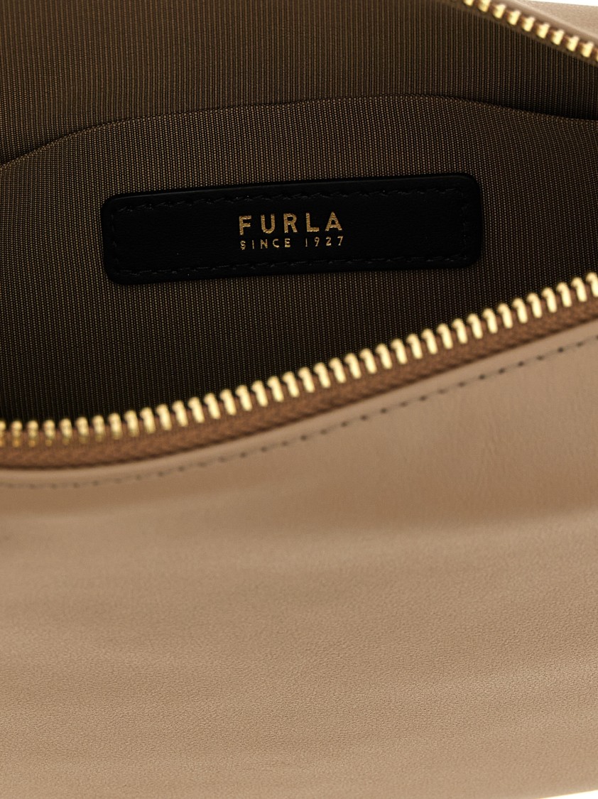 Furla Structured Top Handle Bag In Neutral