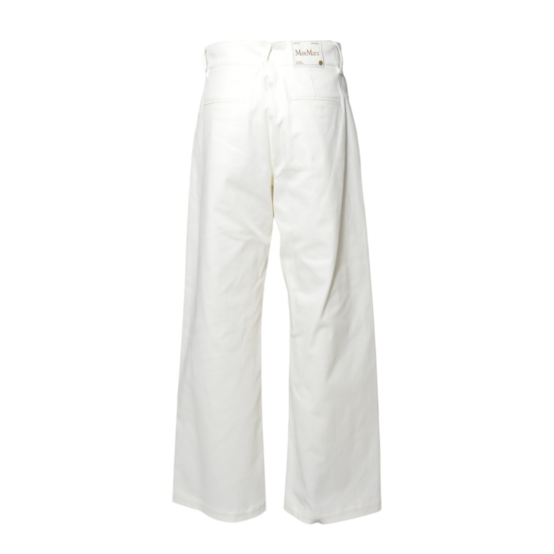 Max Mara Marianna Pants In White Cotton Denim ' In White
