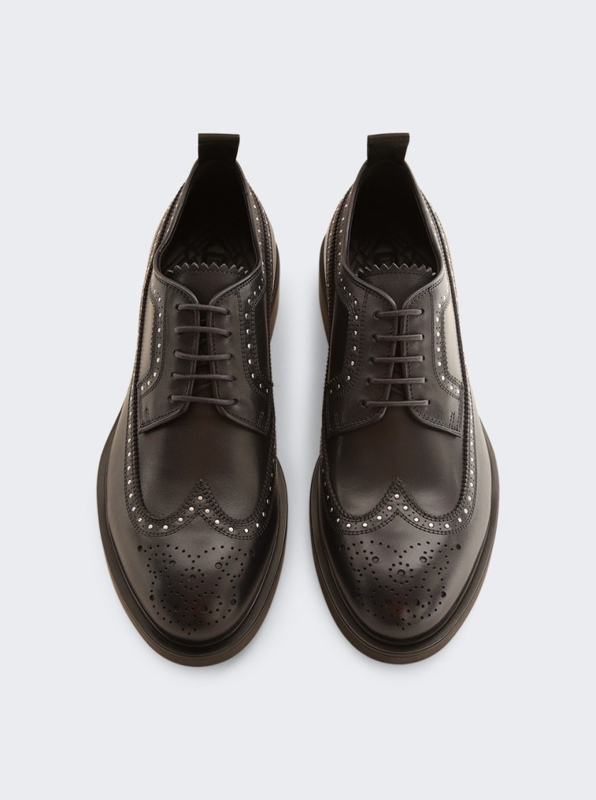 Burberry Studded Brogues Black In Black