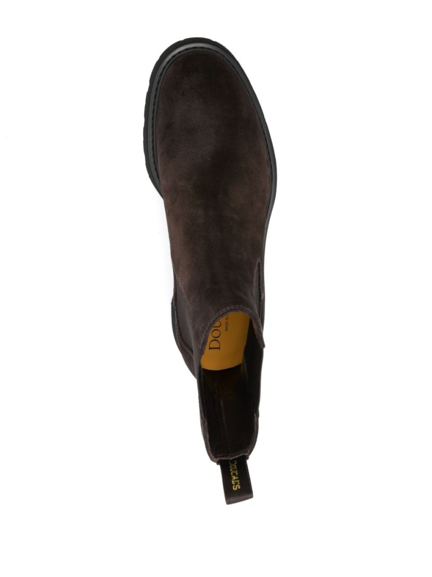 Doucal's Ankle Boots With Smooth Cow Leather In Brown