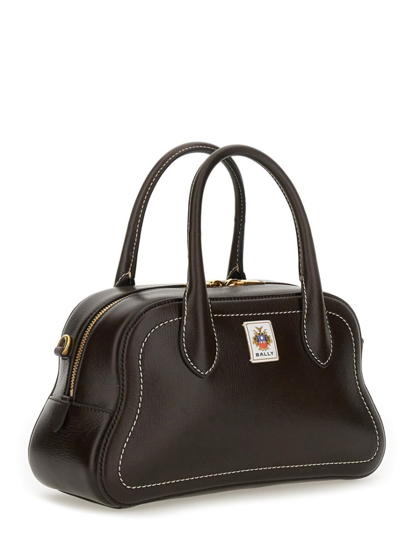 Bally Stitching Contrast Detachable Strap Top Handles Bag