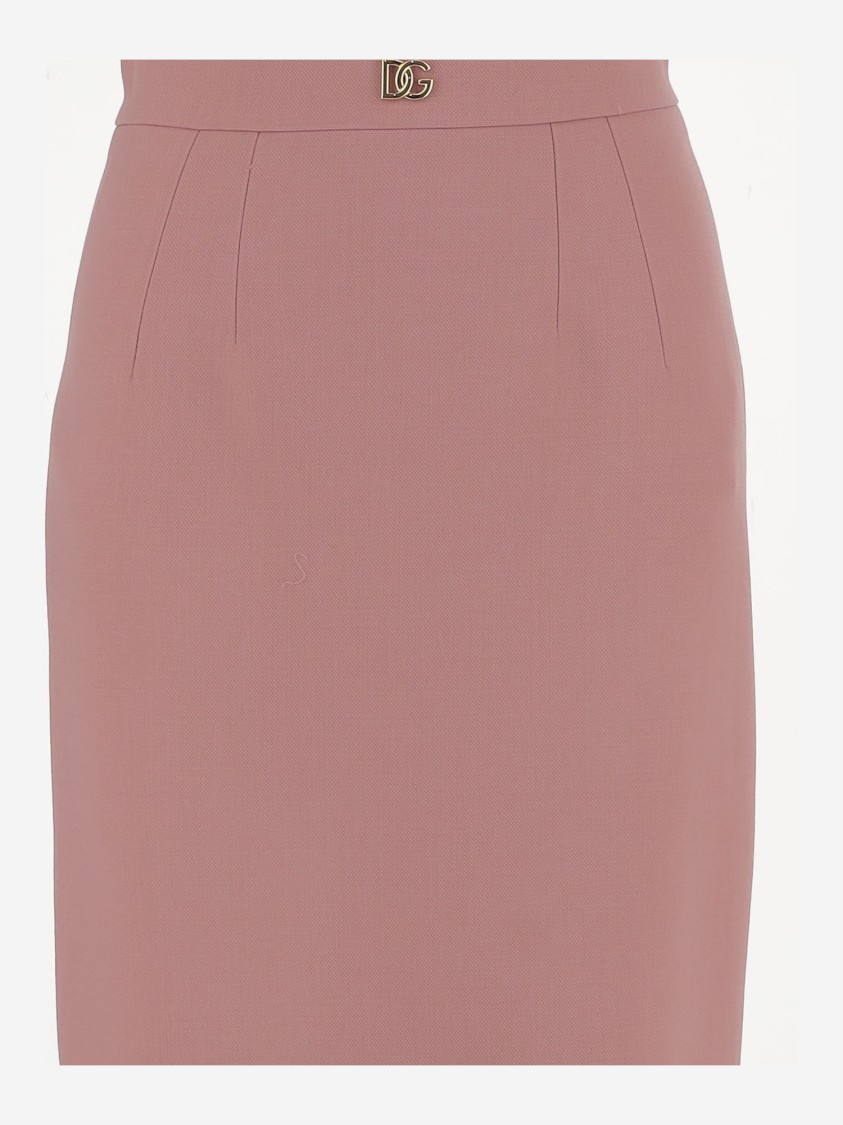 Dolce & Gabbana Midi Pencil Skirt In Pink