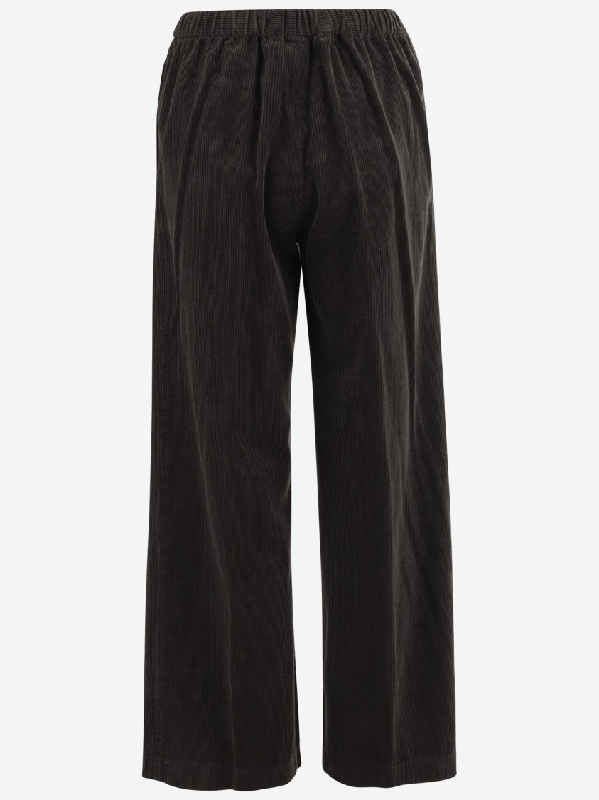 Aspesi Cotton Velvet Pants In Black