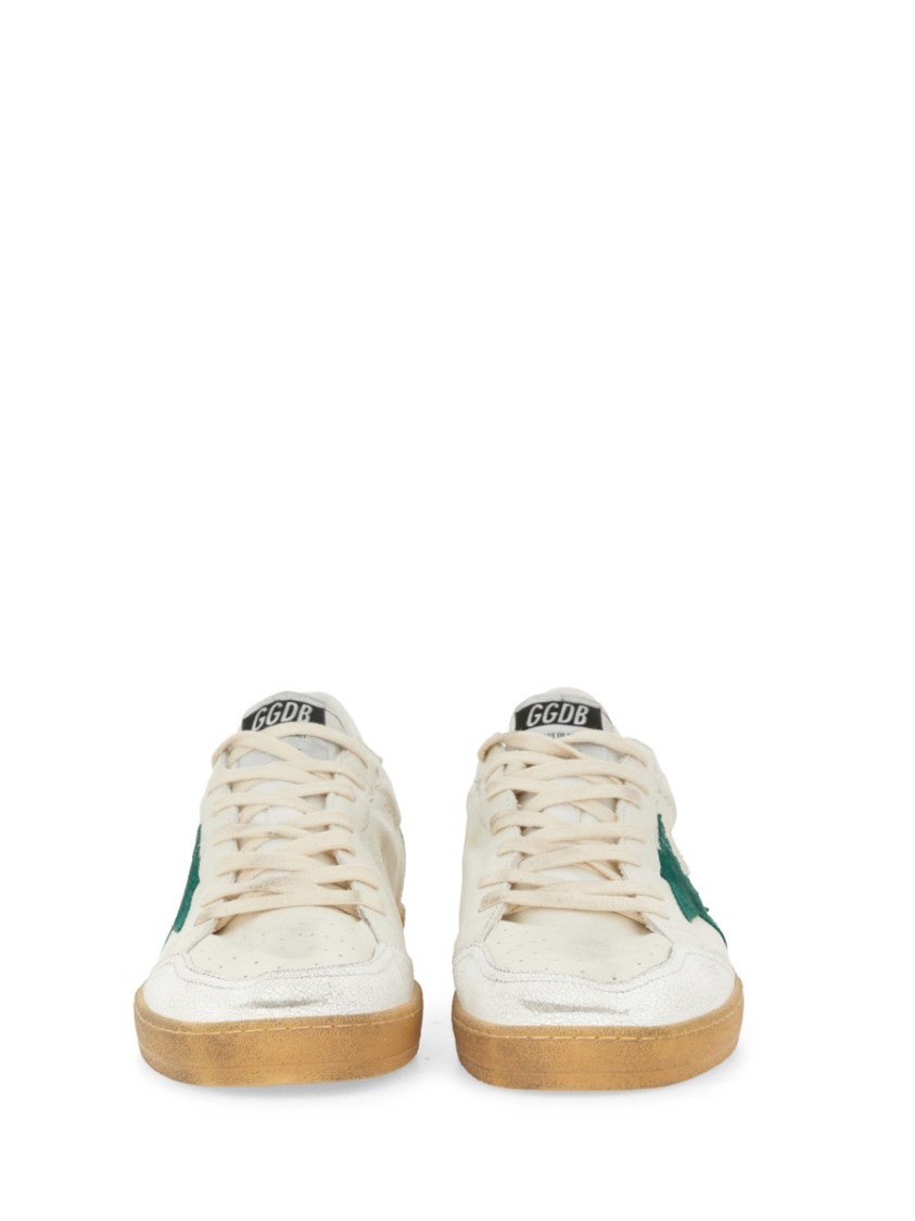Golden Goose Leather Low Top Sneakers With Distressed Effect