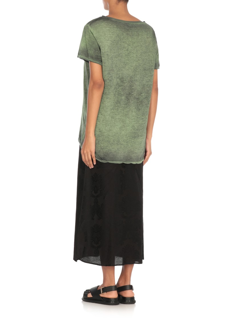 Shop Avant Toi Green Cotton T-shirt