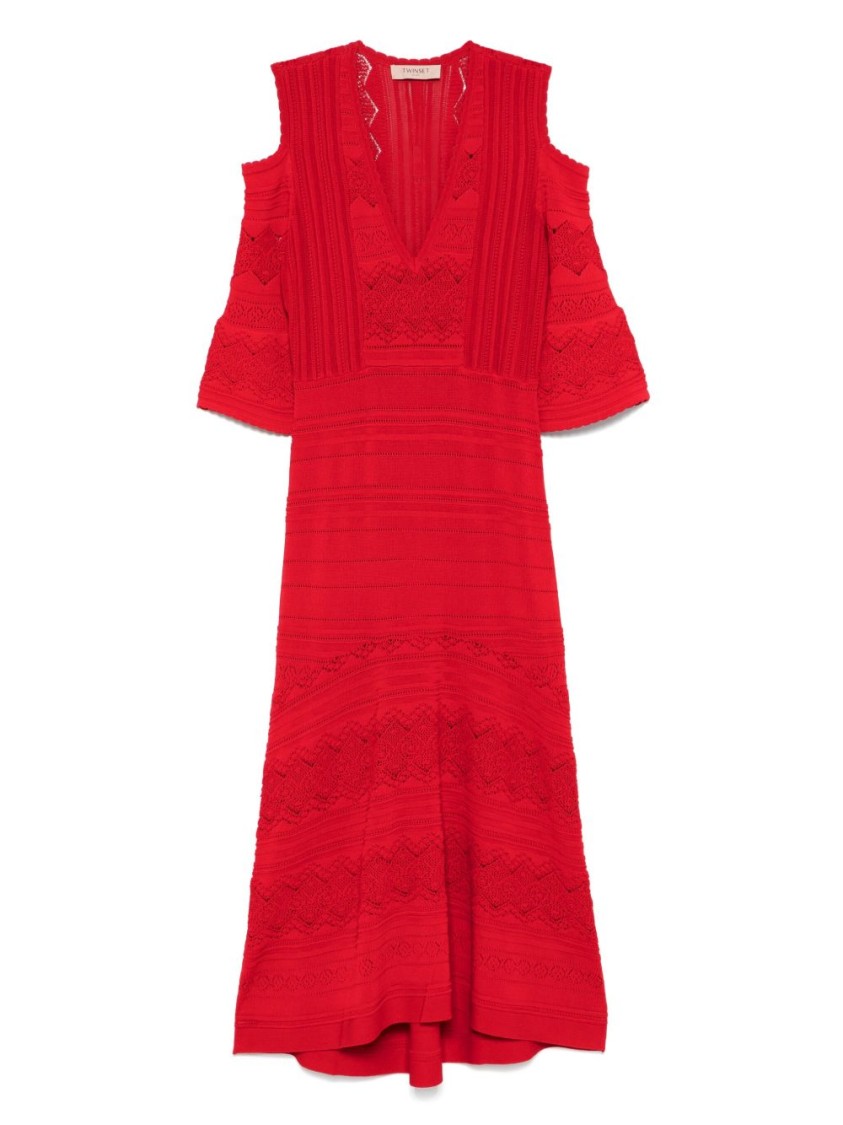 Twinset Twin-set Flared Sleeve Midi Dress