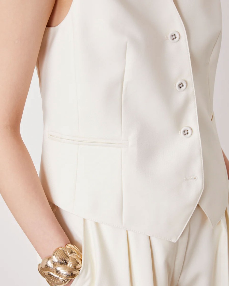 Officine Generale Classic Waistcoat With Fabric-covered Buttons