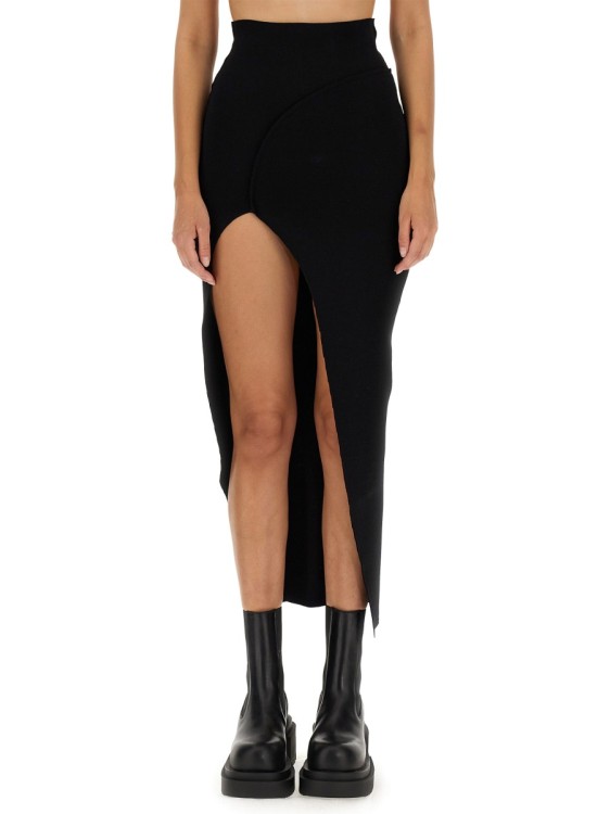 Rick Owens Theresa Skirt Midi in Black | THE LIST