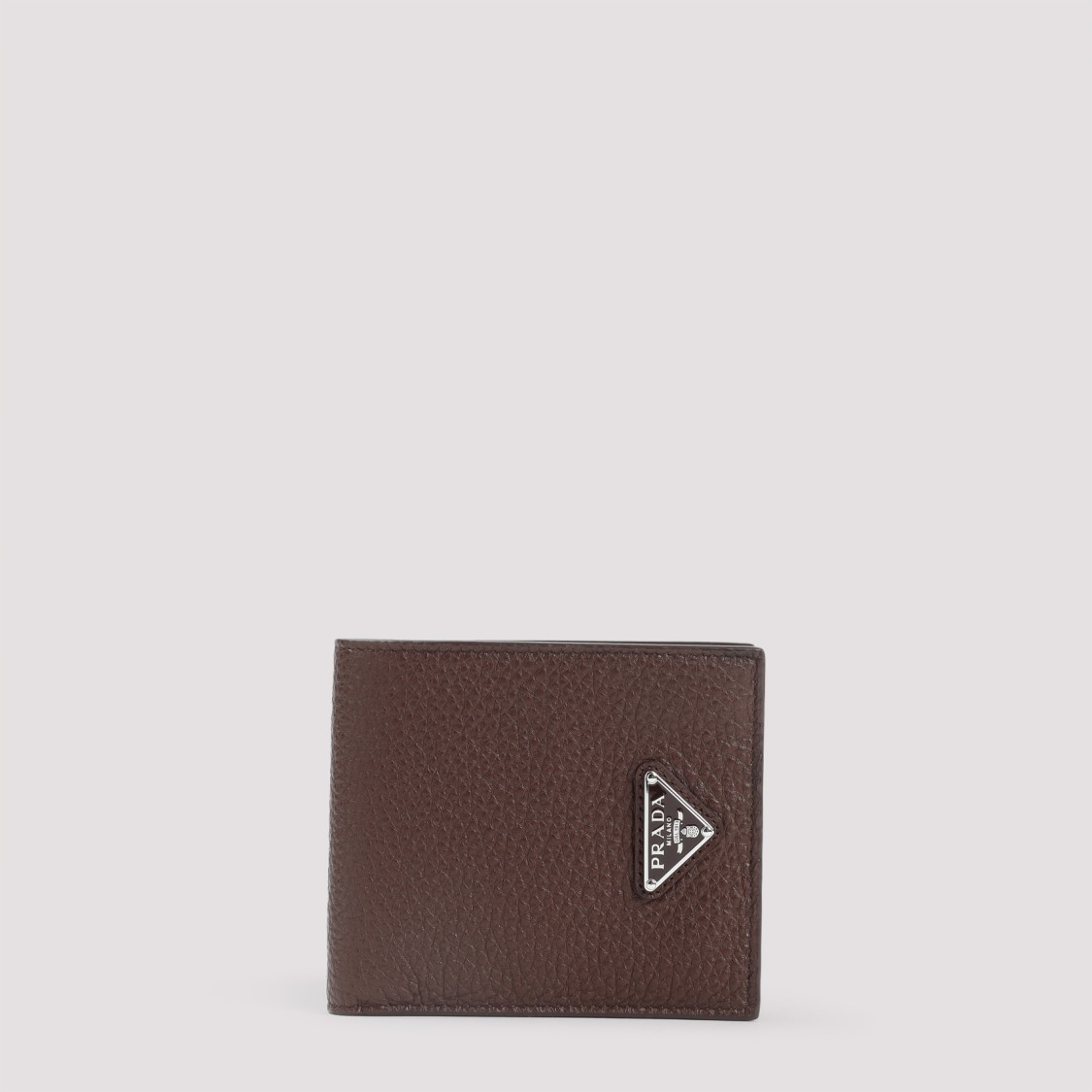 Prada Black Grained Calf Leather Billford Wallet