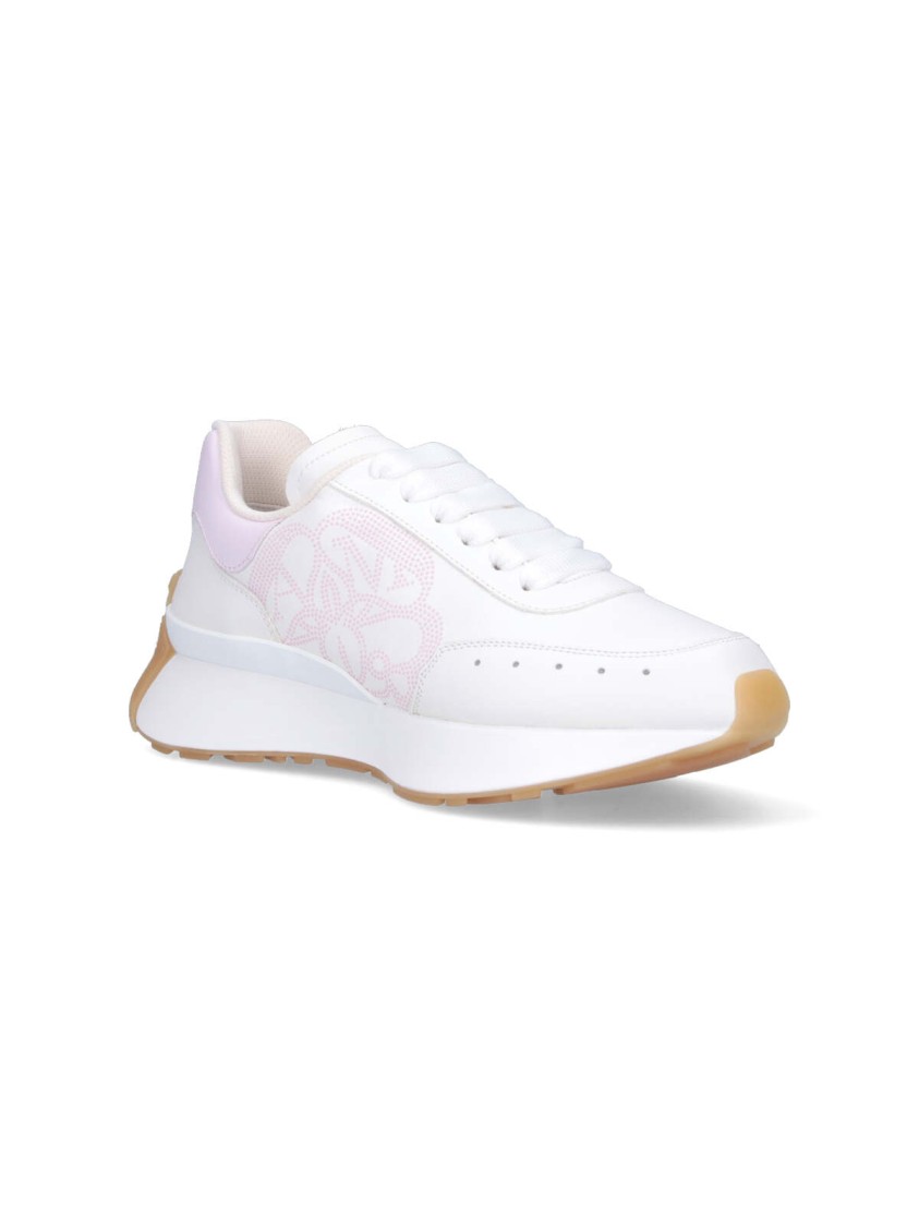 Alexander Mcqueen Sprint Runner Lace-up Sneakers In White