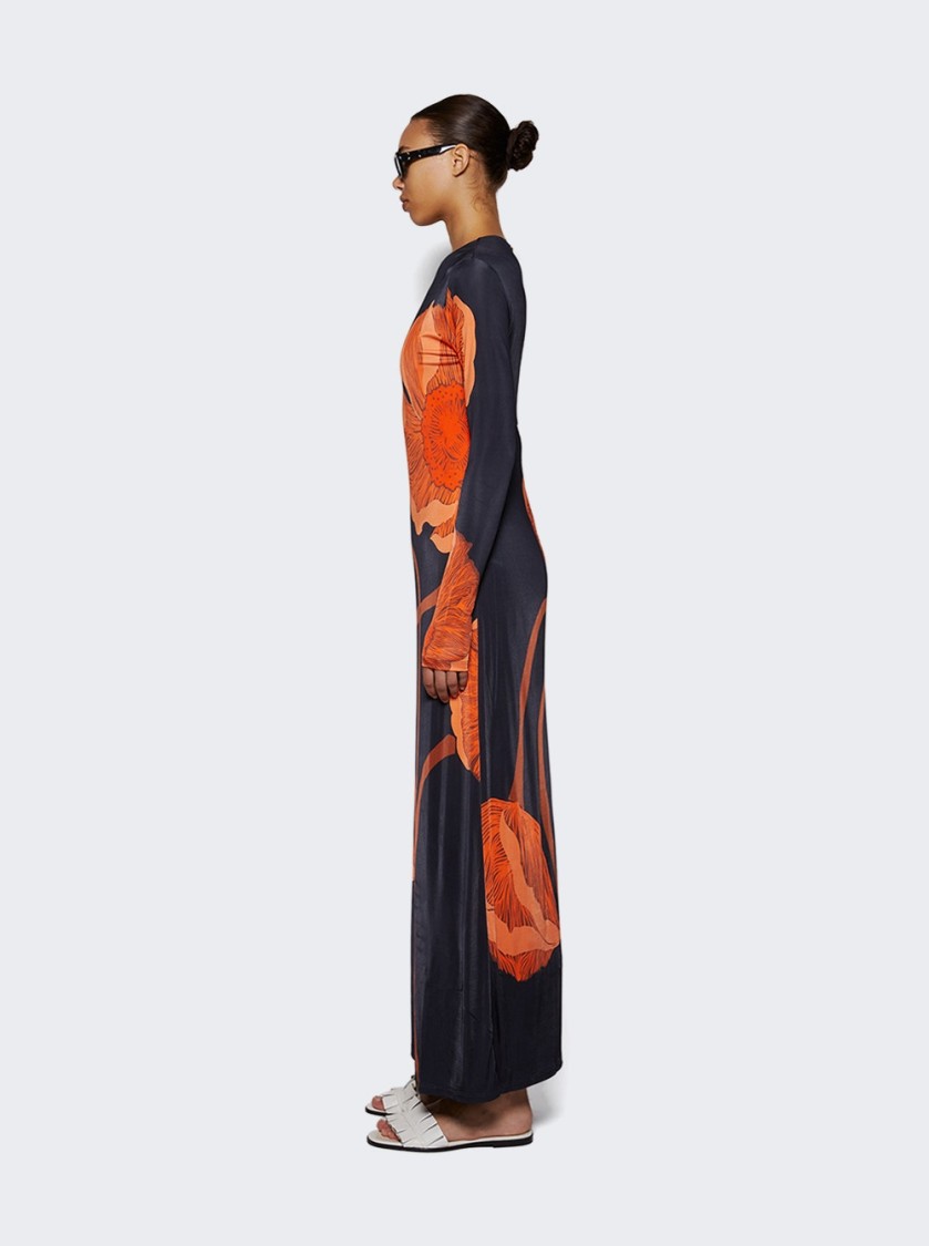 Johanna Ortiz Colourful Allegory Ankle Dress In Multicolor