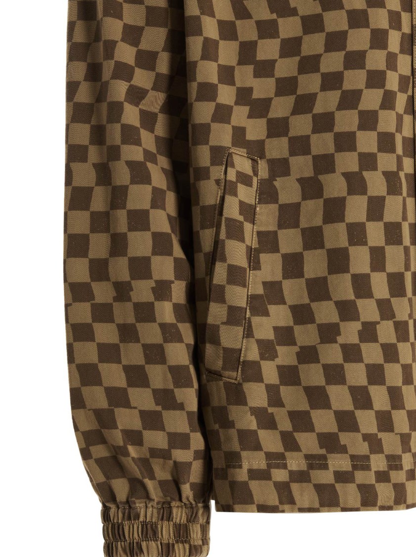 Incotex Red X Facetasm Check Print Overshirt In Brown