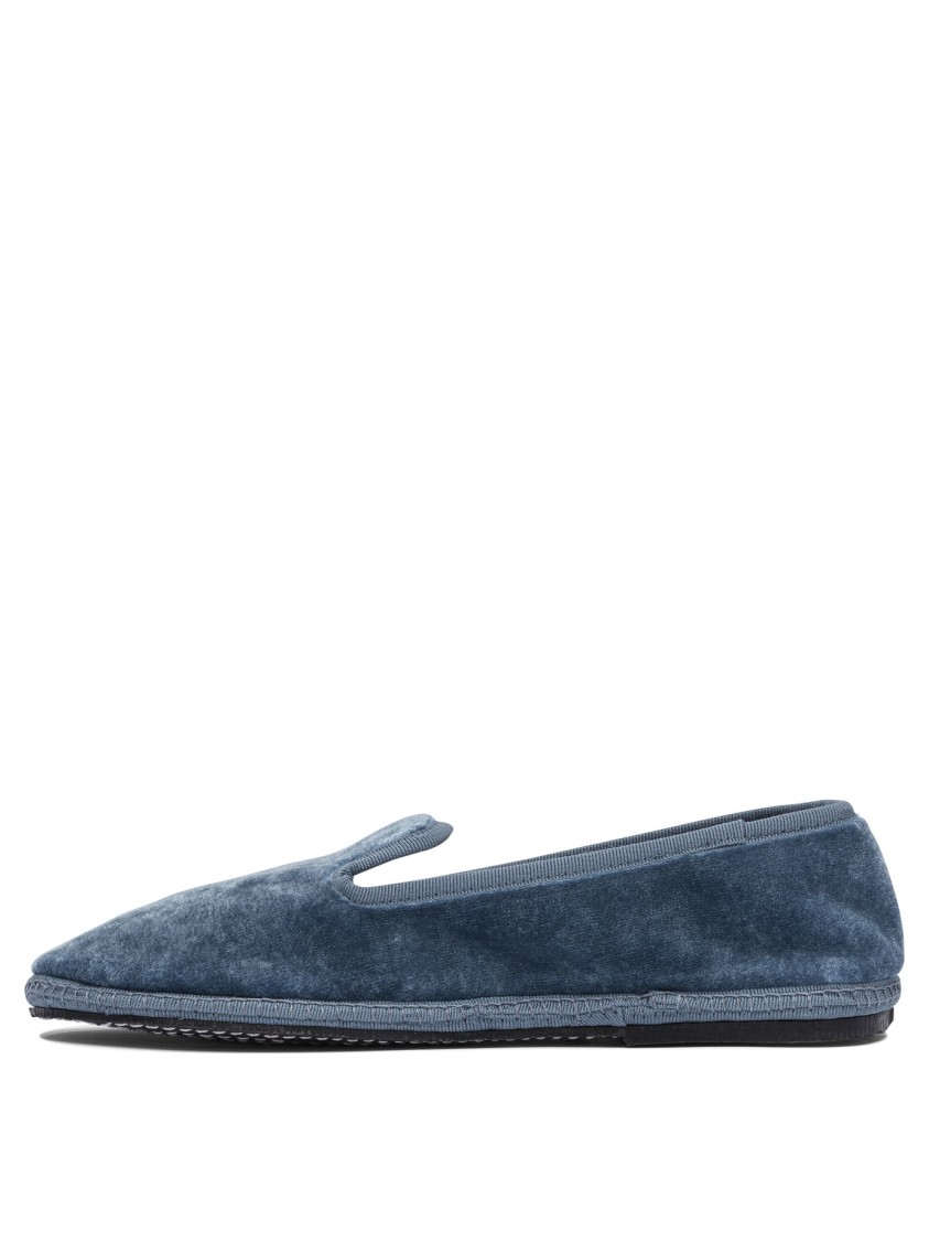 Sentier Di Segantin Roberta Light Blue Viscose Blend Loafers With Rubber Sole In Blue