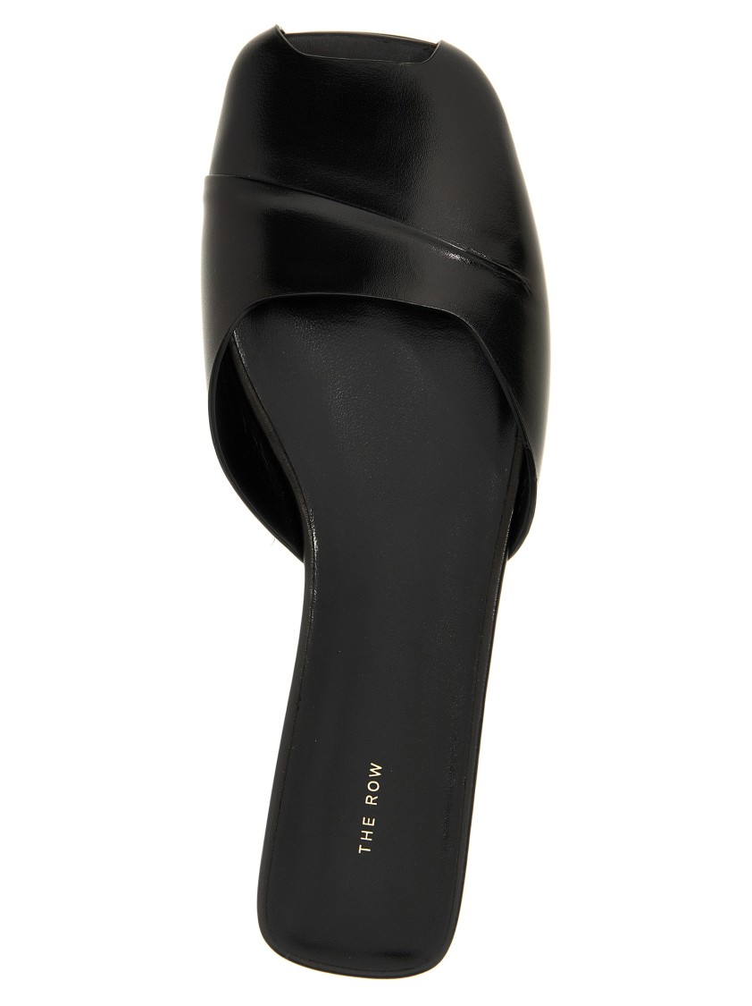 The Row 'milla Flat' Sandals In Black