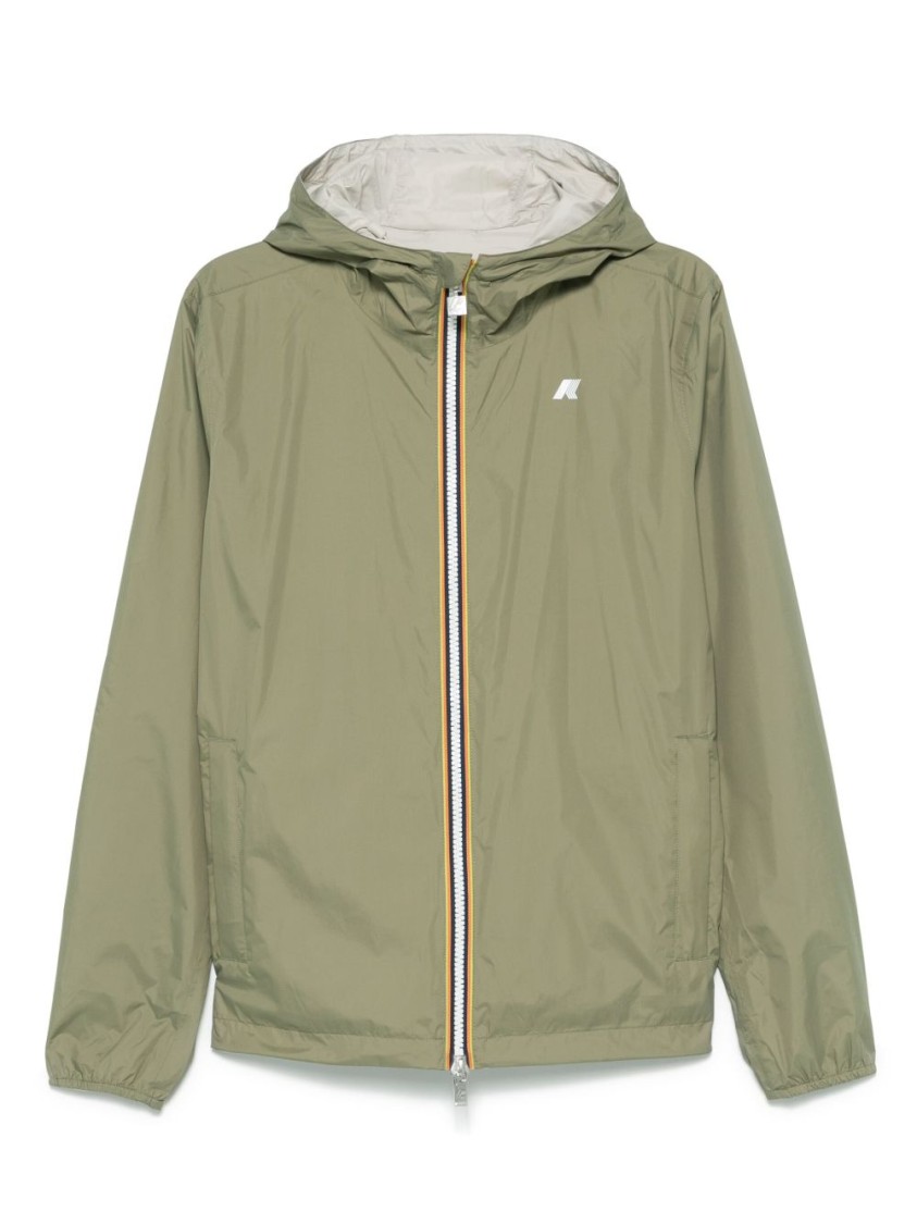 K-way Green 'jake Plus' Jacket With Logo