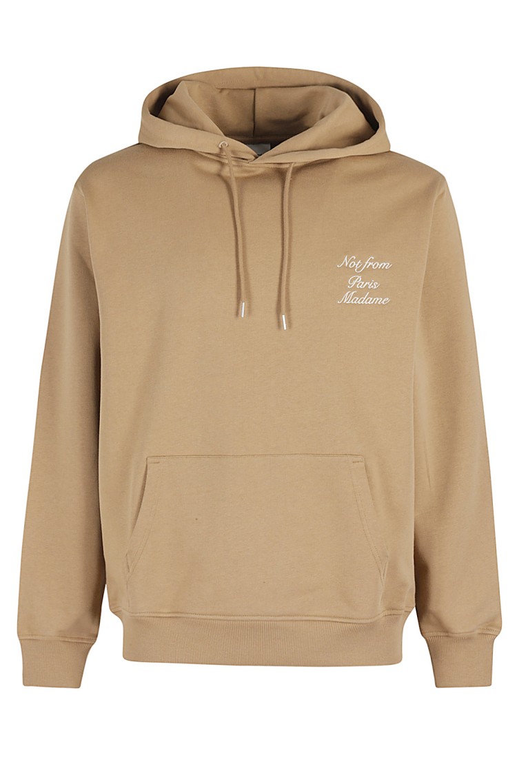 Drôle De Monsieur Calligraphy Slogan Hoodies In Brown