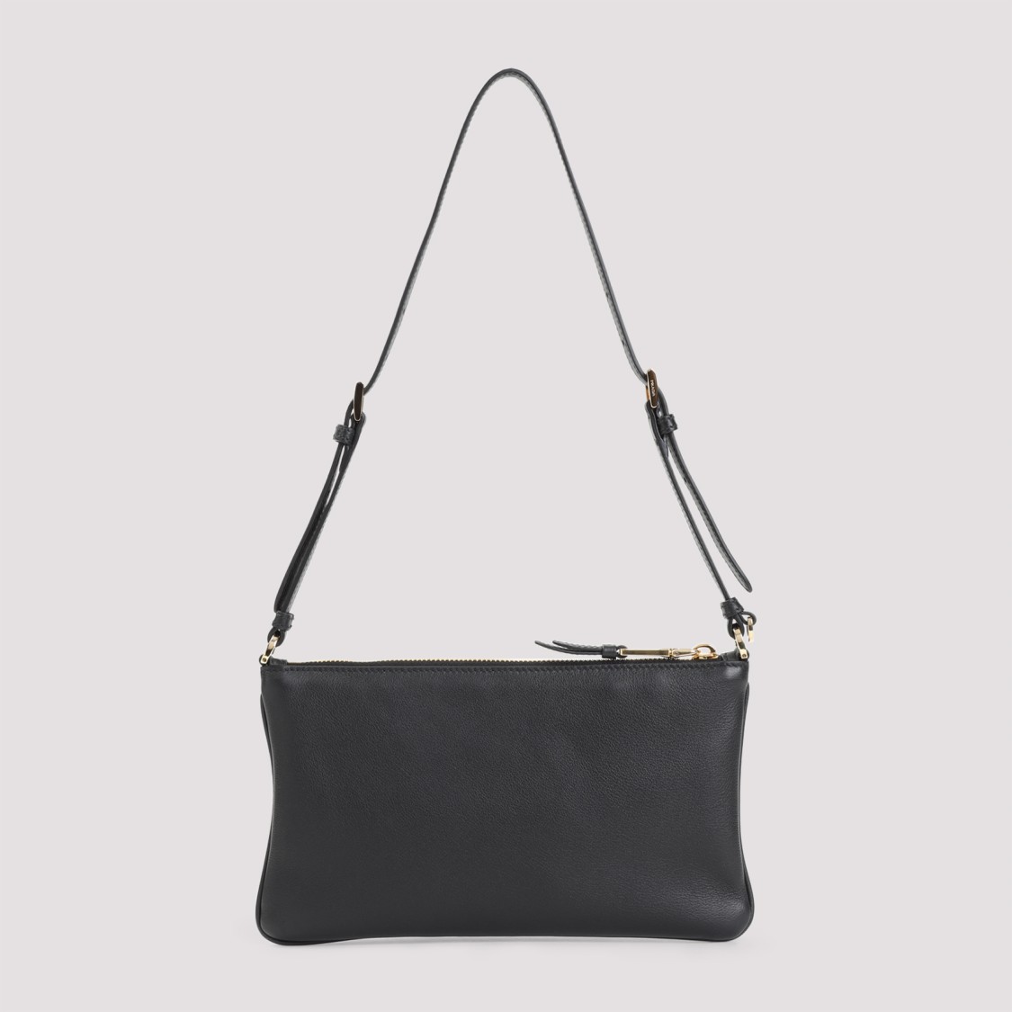 Prada Soft Gain Flat Shoulder Bag Women In Black