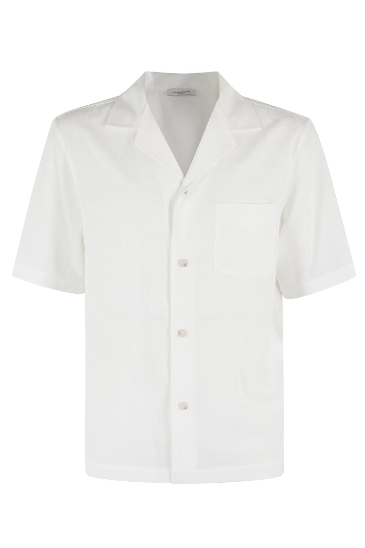 PAOLO PECORA PAOLO PECORA SHORT-SLEEVED SHIRT WITH CLASSIC COLLAR AND CENTRAL BUTTON CLOSURE