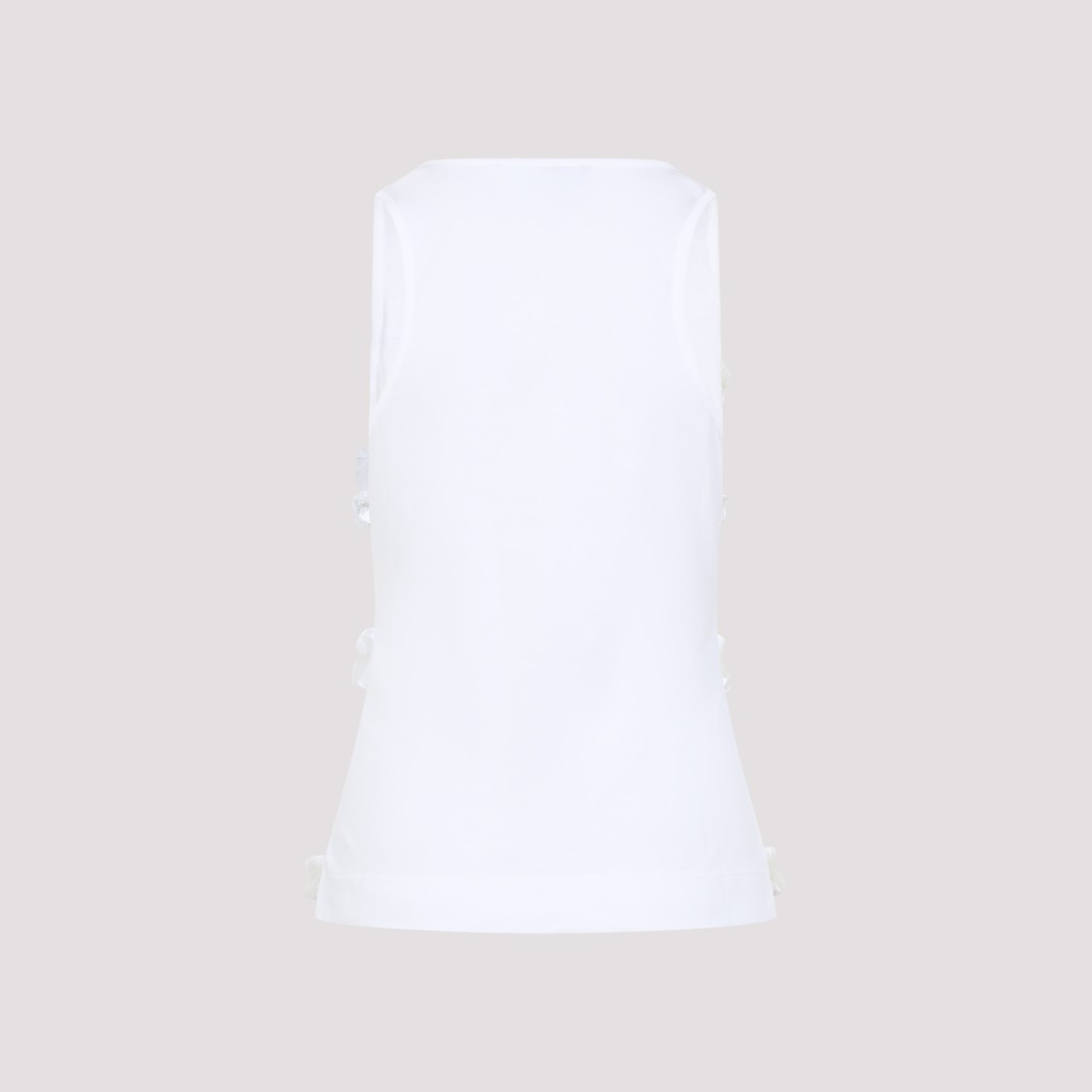 Simone Rocha Ruffle Frill Tank Top In White