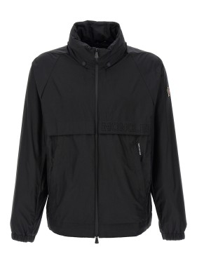 Moncler Grenoble Graphic Print Black Hooded Sweatshirt