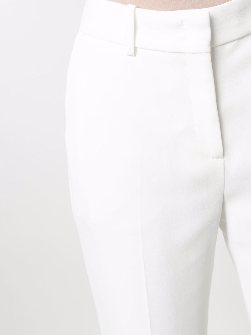 Ermanno Scervino Tailored High-waist Trousers With Subtle Pleats In White