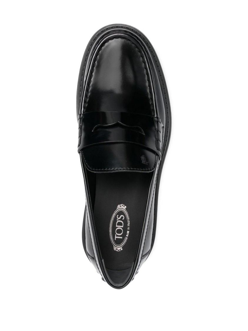 Tod's Gomma Pesante Loafers In Black