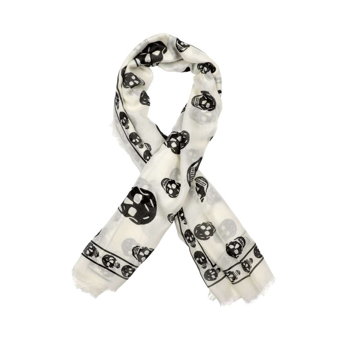 Alexander Mcqueen Classic Skull Silk Scarf