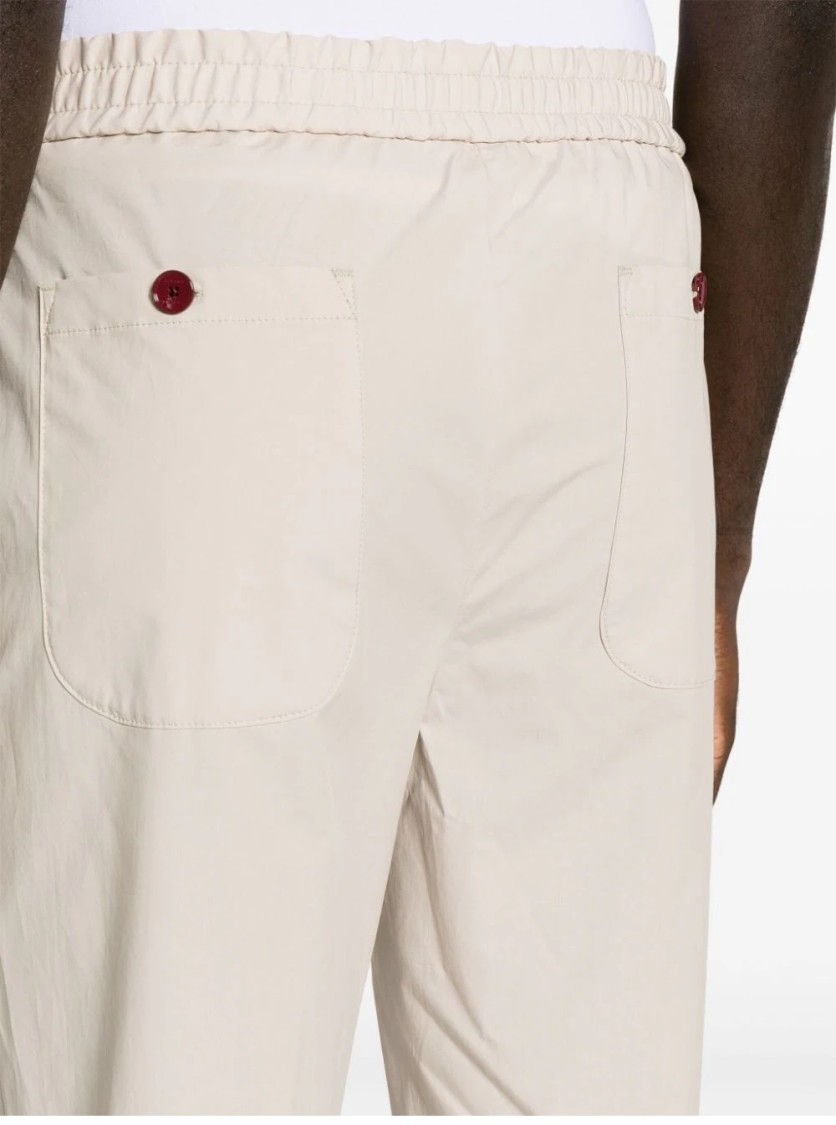 Etro Tailored Jogger Pants With Button Accents In White