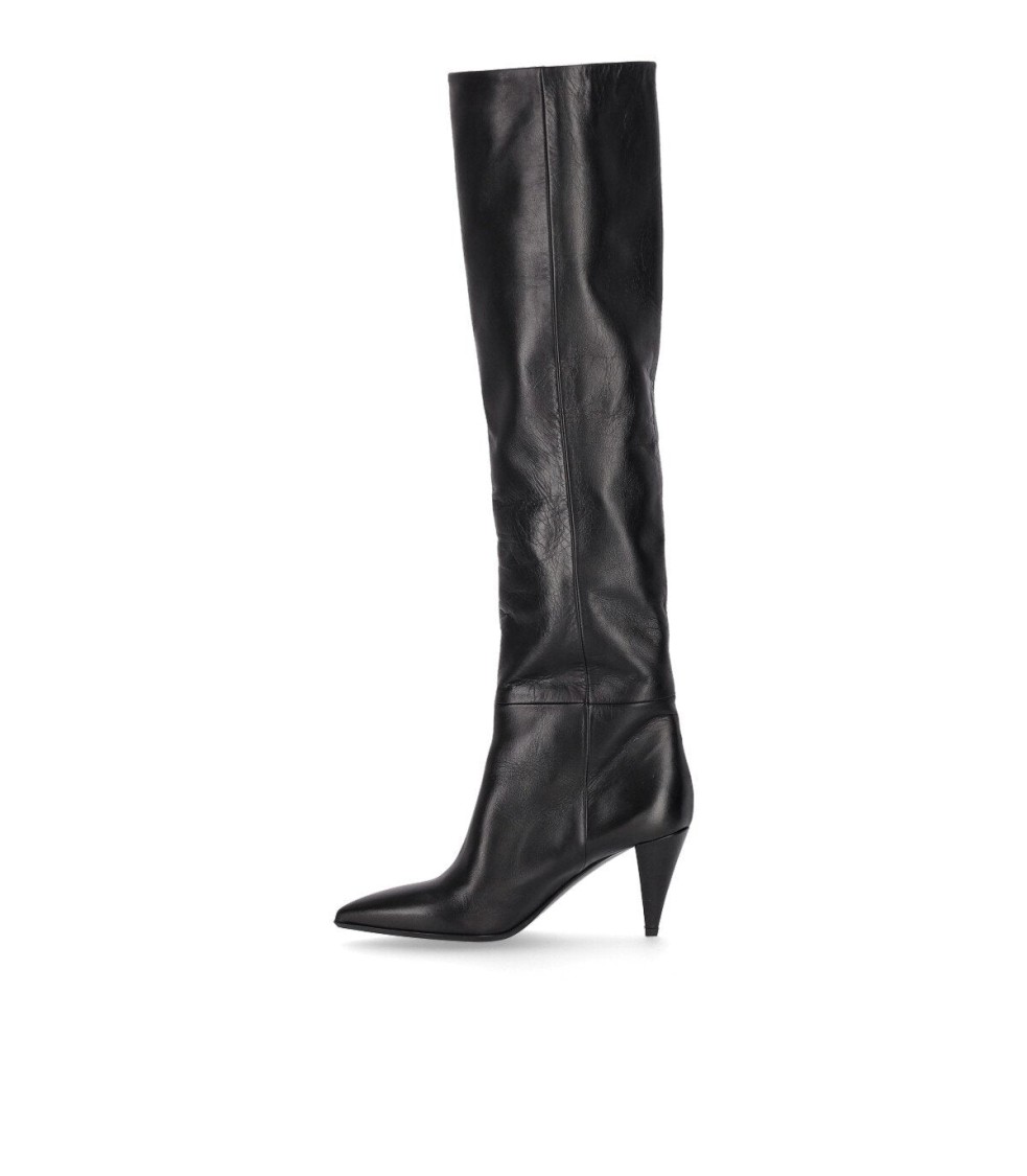 Strategia Scout Black Heeled High Boot In Black