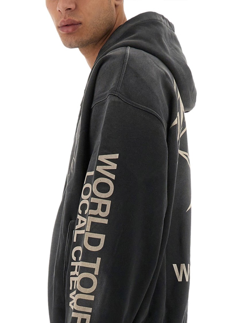 Shop Represent Oversized Zip-up Hoodie With Bold Graphics