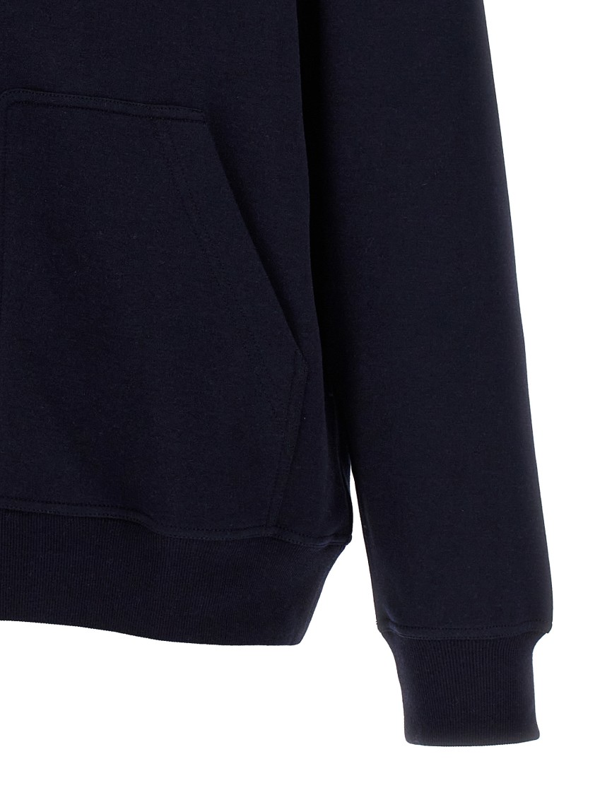 Brunello Cucinelli Zip-up Hoodie With Contrasting Lining And Ribbed Cuffs In Black