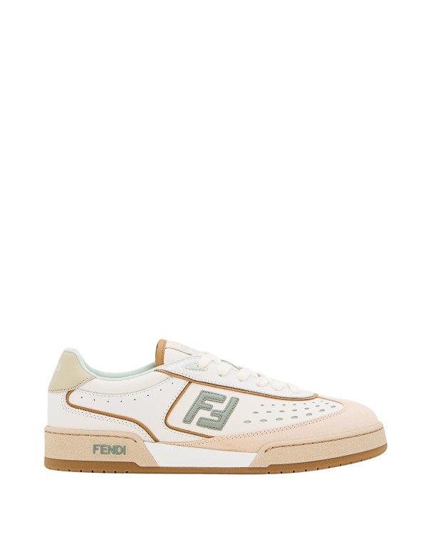 スニーカー Fendi Denim And Leather Trainers With Embossed Logo Fendi Mixed Leather And Denim With Embossed Logo | THE LIST