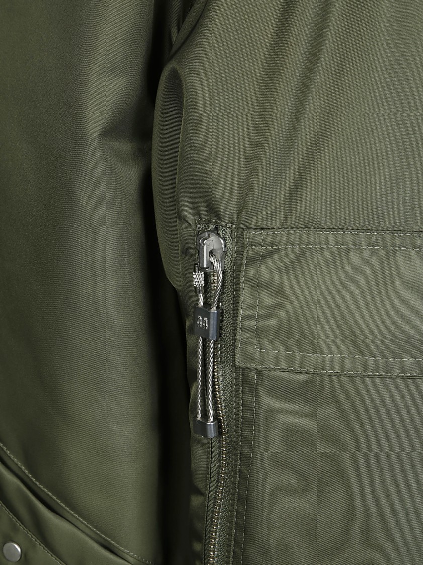 44 Label Group Green Bomber Jacket With Ribbed Detailing In Green
