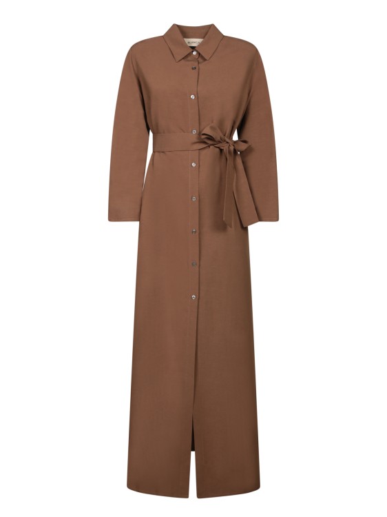 Blanca Vita Dress With Classic Collar And Frontal Split
