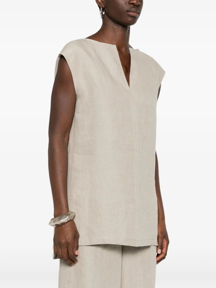 Max Mara Maxmara Colimbo Top Beige In Neutral
