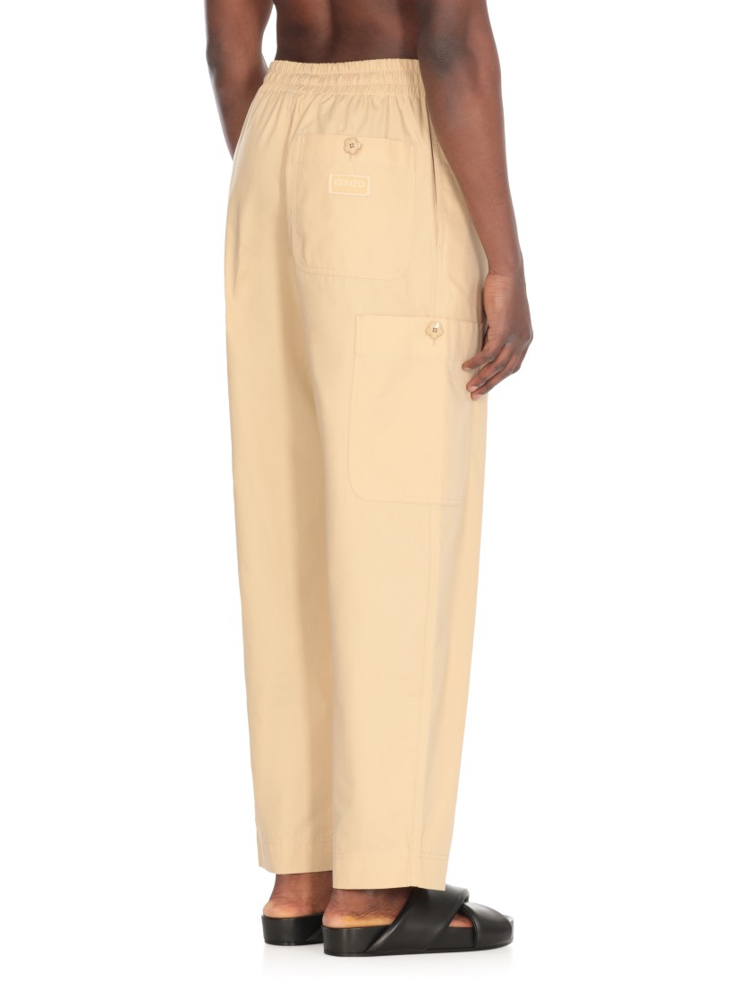 Kenzo Straight Leg Cargo Trousers Pockets