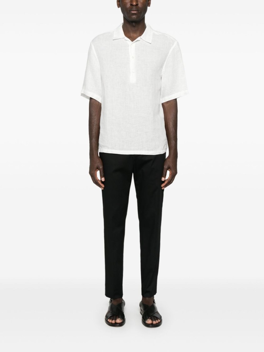 Pt Torino Refined Black Trousers With Hidden Closure In Black