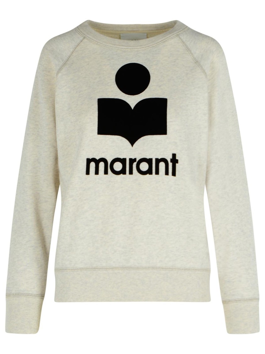 Isabel Marant Étoile Millyny' 'ecru' Cotton Blend Sweatshirt In Neutral