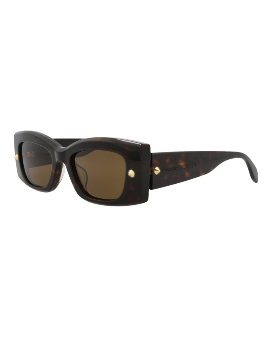 Alexander Mcqueen Square-frame Recycled Acetate Sunglasses In Brown