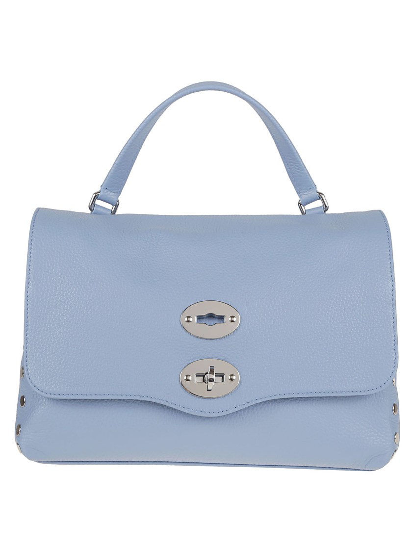 Zanellato Calf Leather Handbag With Removable Straps In Blue