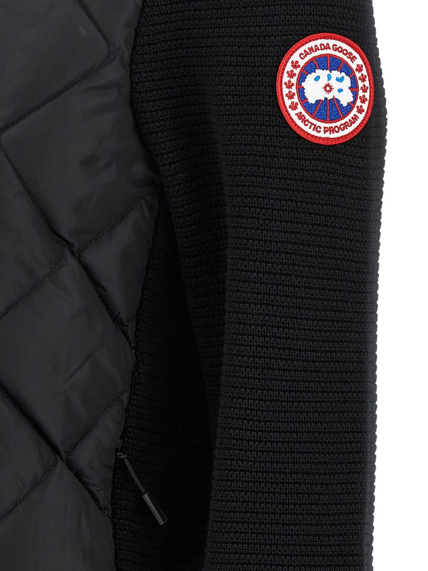 Canada Goose Hybridge Quilted Shell And Wool Jacket In Black