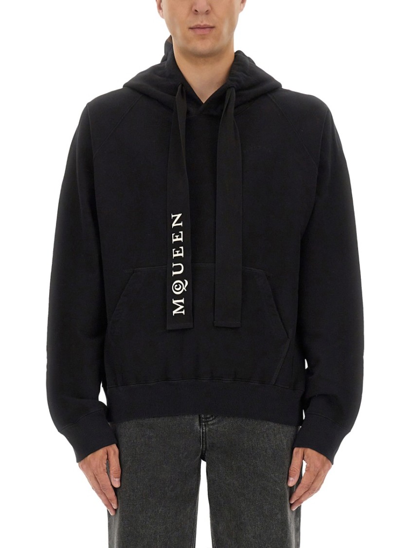 パーカー・フーディ Alexander Mcqueen Black Cotton Hoodie Alexander McQueen Black cotton hoodie | TheDoubleF